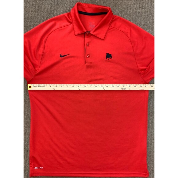 Nike Georgia Bulldogs Shirt Mens M Dri-Fit Performance UGA Short Sleeve Polo - Picture 5 of 8